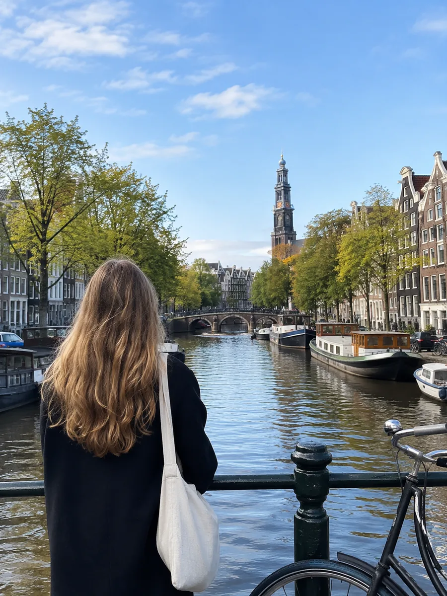 Blick auf die Amsterdamer Grachten